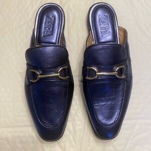 NWOT Blue ZARA mules/clogs
